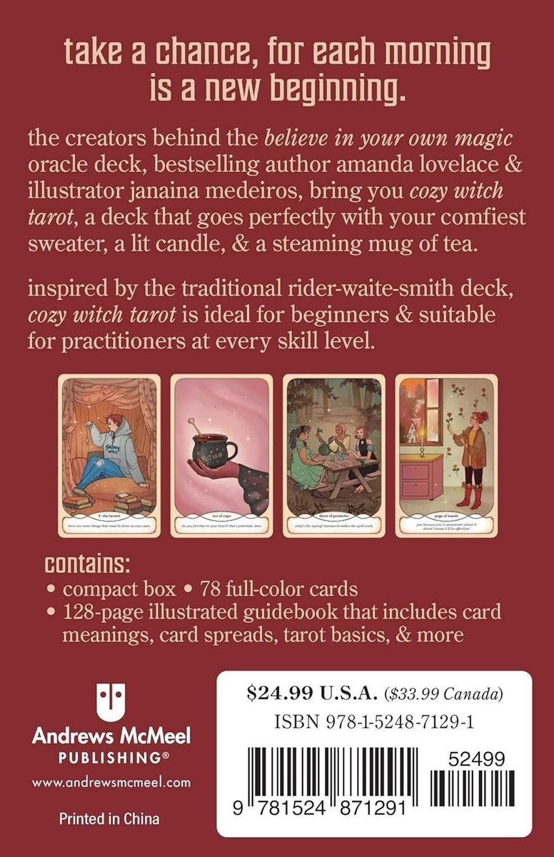 Cozy Witch Tarot Deck and Guidebook