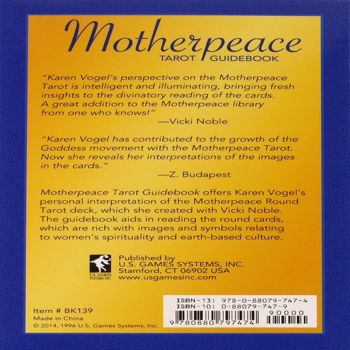 Motherpeace Tarot Guidebook