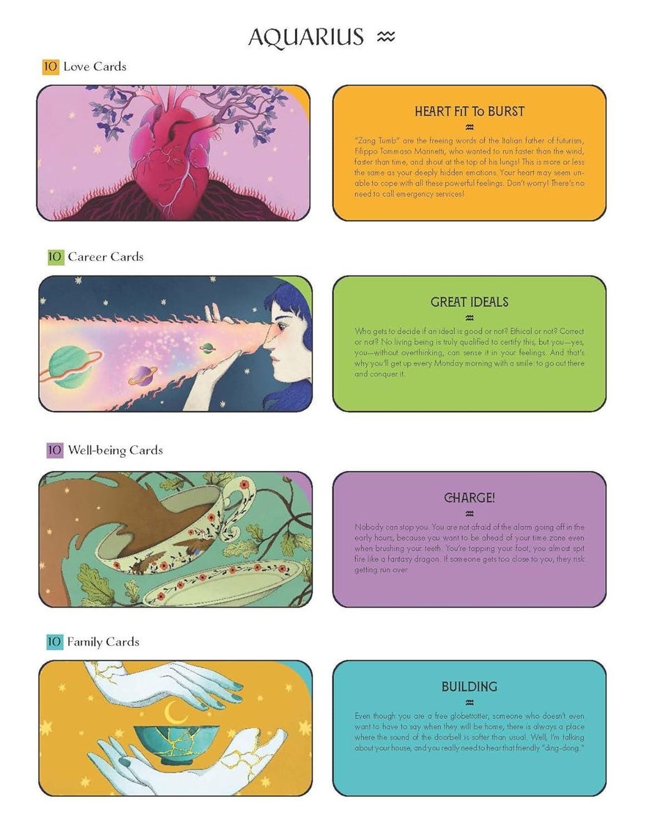 Aquarius Pocket Zodiac Cards: 40 Magical Messages from the Stars (Pocket Zodiac Cards)