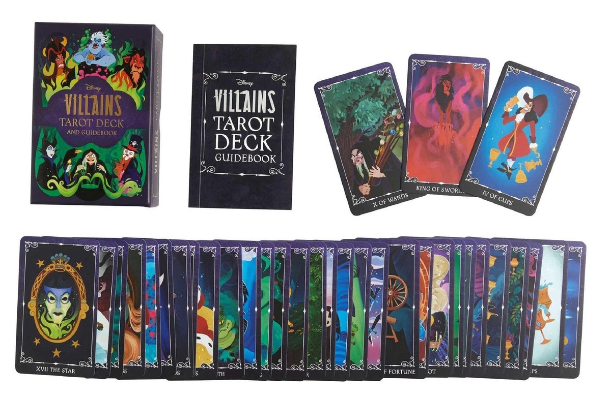 Disney Villains Tarot Deck and Guidebook Movie Tarot Deck Pop Culture Tarot ( Disney Villains )