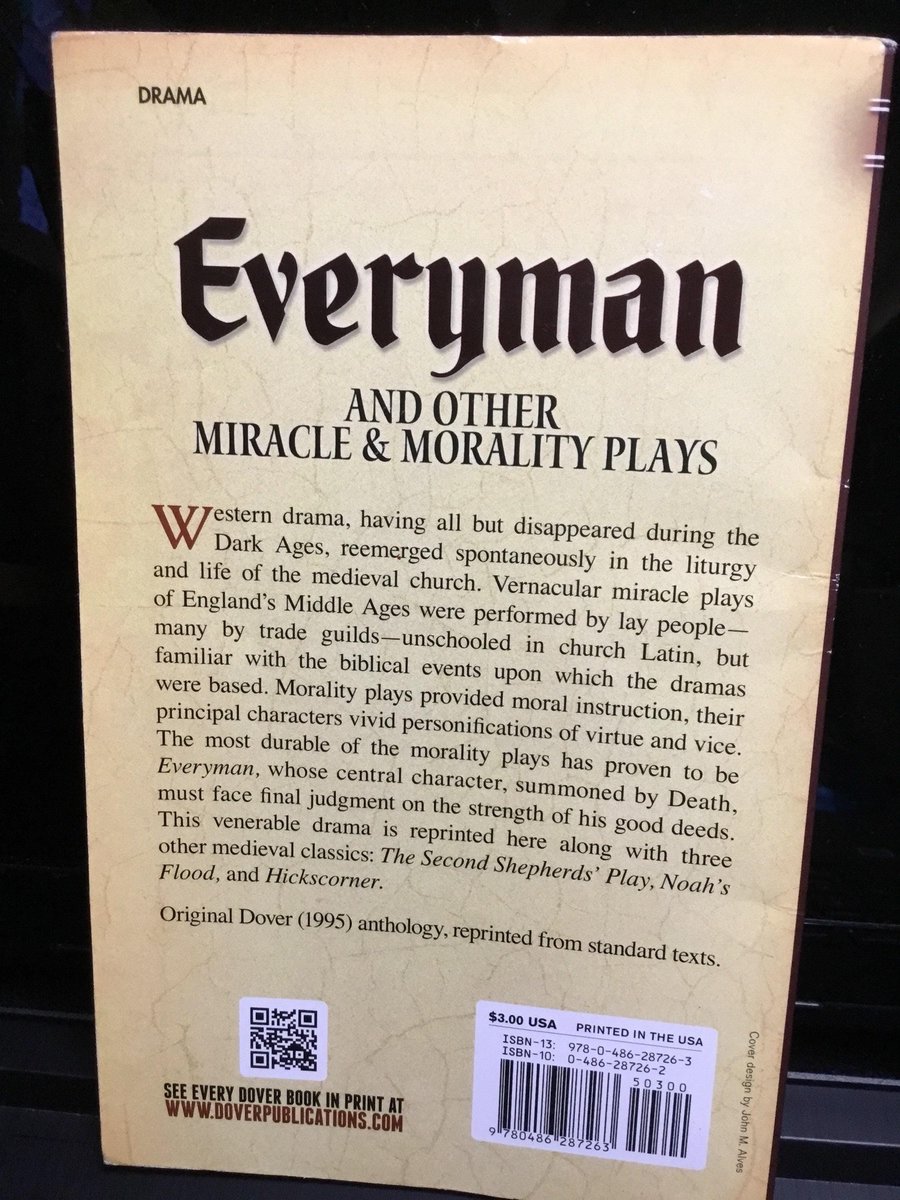 Everyman and Other Miracle and Morality Plays (Dover Thrift Editions)