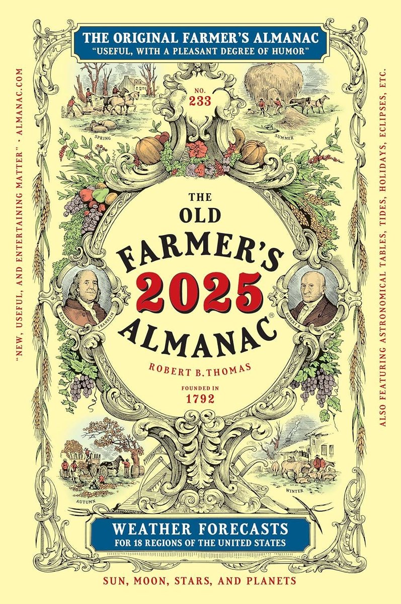 The 2025 Old Farmer's Almanac Weather Wall Calendar
