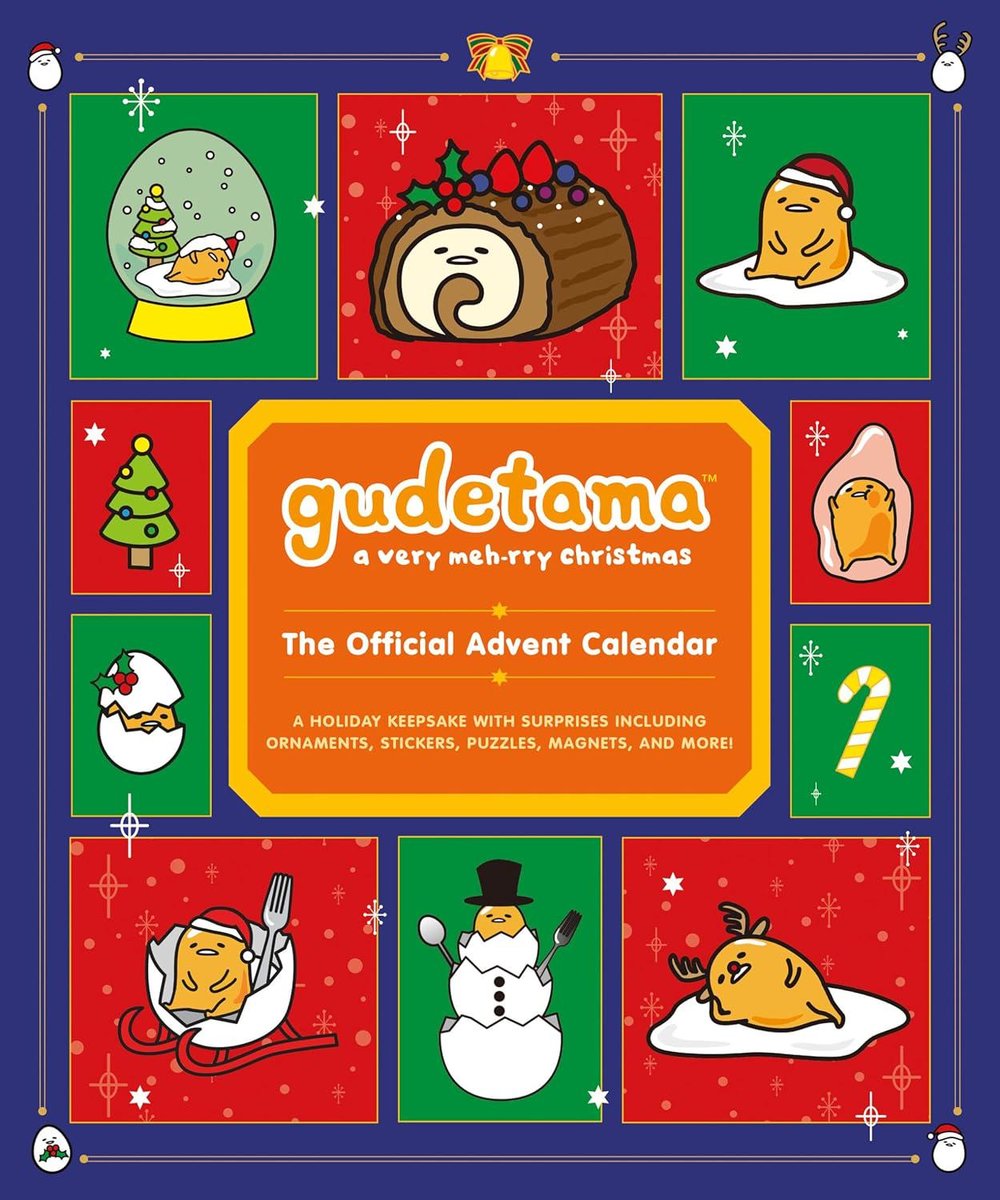 Gudetama: A Very Meh-Rry Christmas The Official Advent Calendar A Holiday Keepsake with Surprises Including Ornaments, Stickers, Puzzles