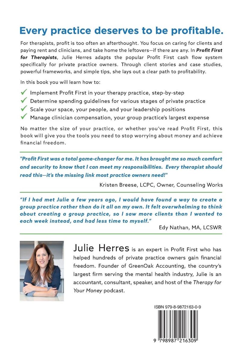 Profit First for Therapists: A Simple Framework for Financial Freedom