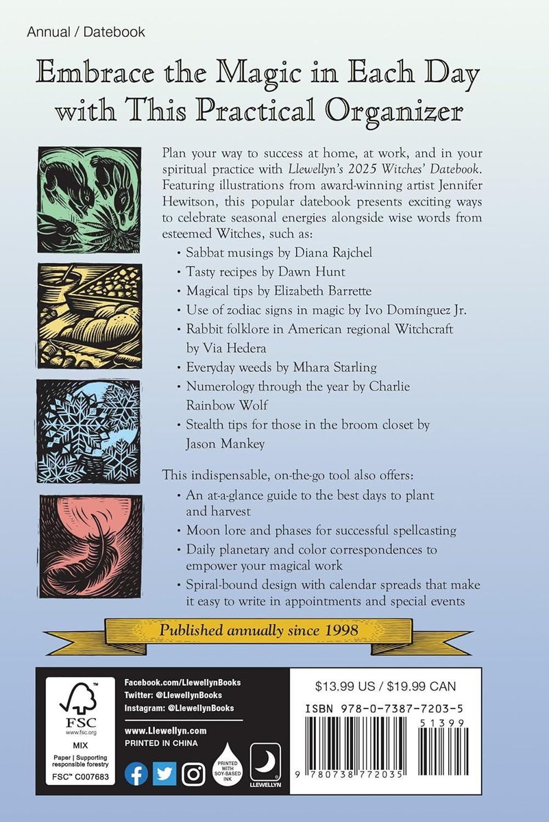 Llewellyn's 2025 Witches' Datebook (Llewellyn's 2025 Calendars, Almanacs & Datebooks)