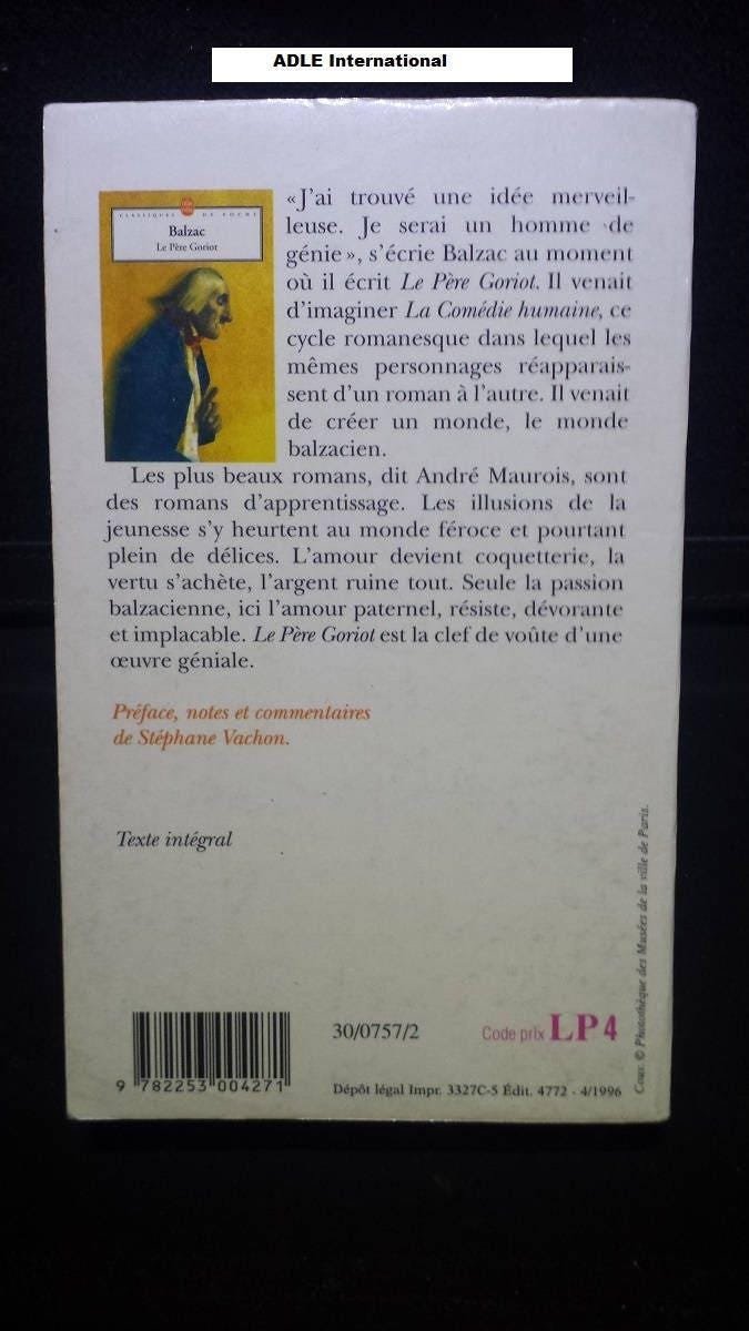 Le Pere Goriot (French Edition)