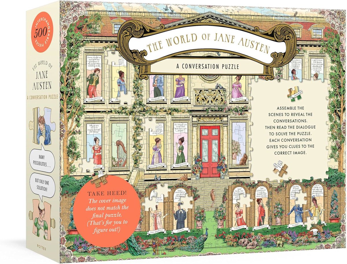 The World of Jane Austen: A Conversation Puzzle 500-Piece Puzzle Jigsaw Puzzle for Adults