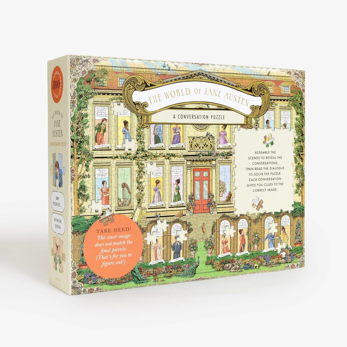 The World of Jane Austen: A Conversation Puzzle 500-Piece Puzzle Jigsaw Puzzle for Adults