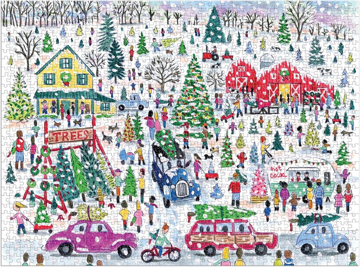 Michael Storrings Christmas Tree Farm 1000 Piece Foil Puzzle