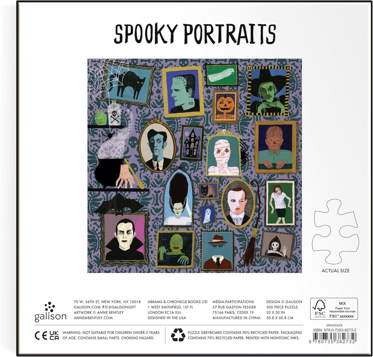 Spooky Portraits 500 Piece Foil Puzzle