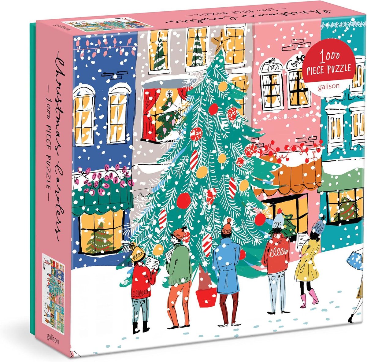 Christmas Carolers Square Boxed 1000 Piece Puzzle