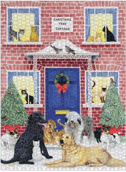 Christmas Cottage Square Boxed 1000 Piece Puzzle