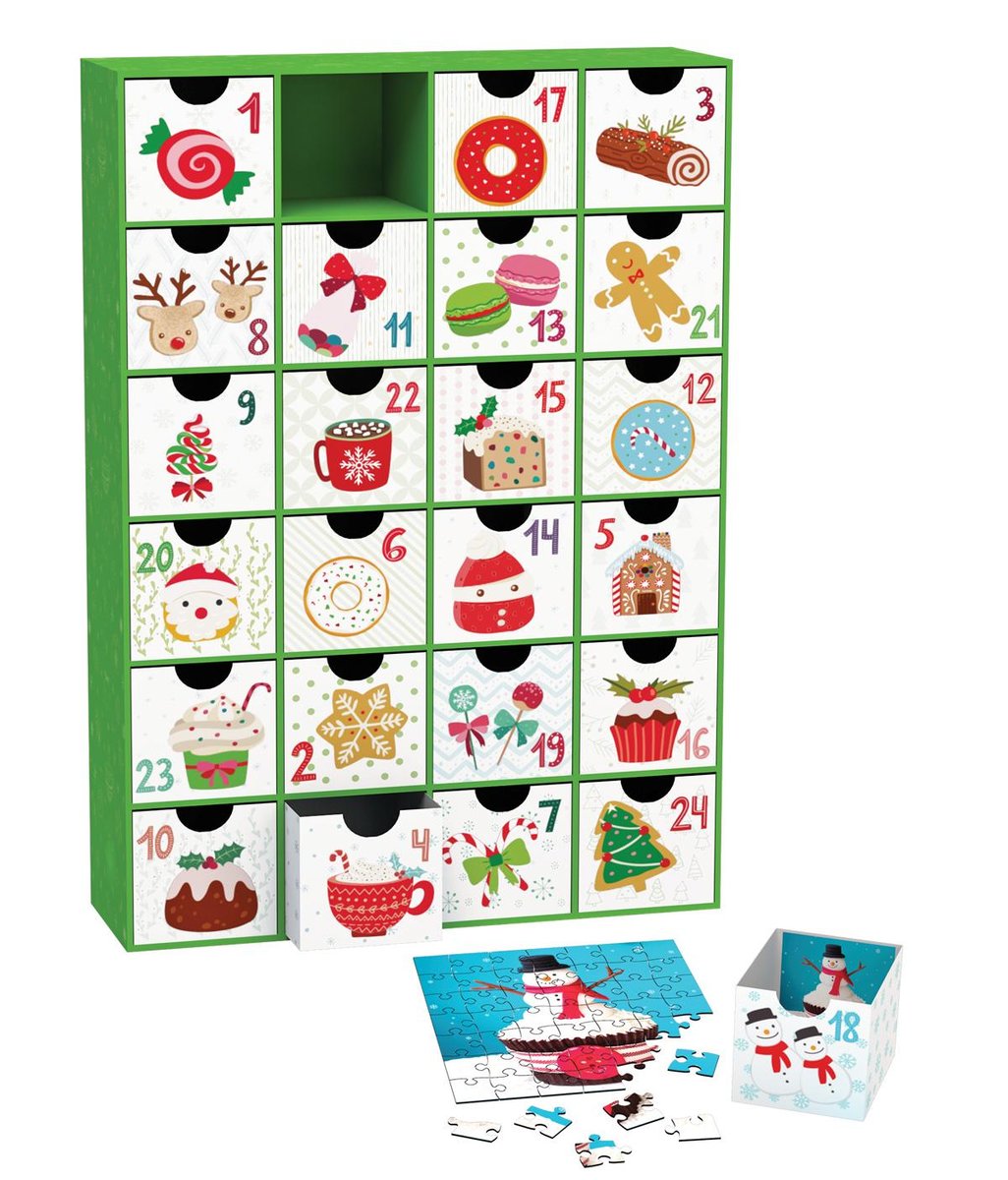 Sweet Christmas Advent Calendar Puzzle Set