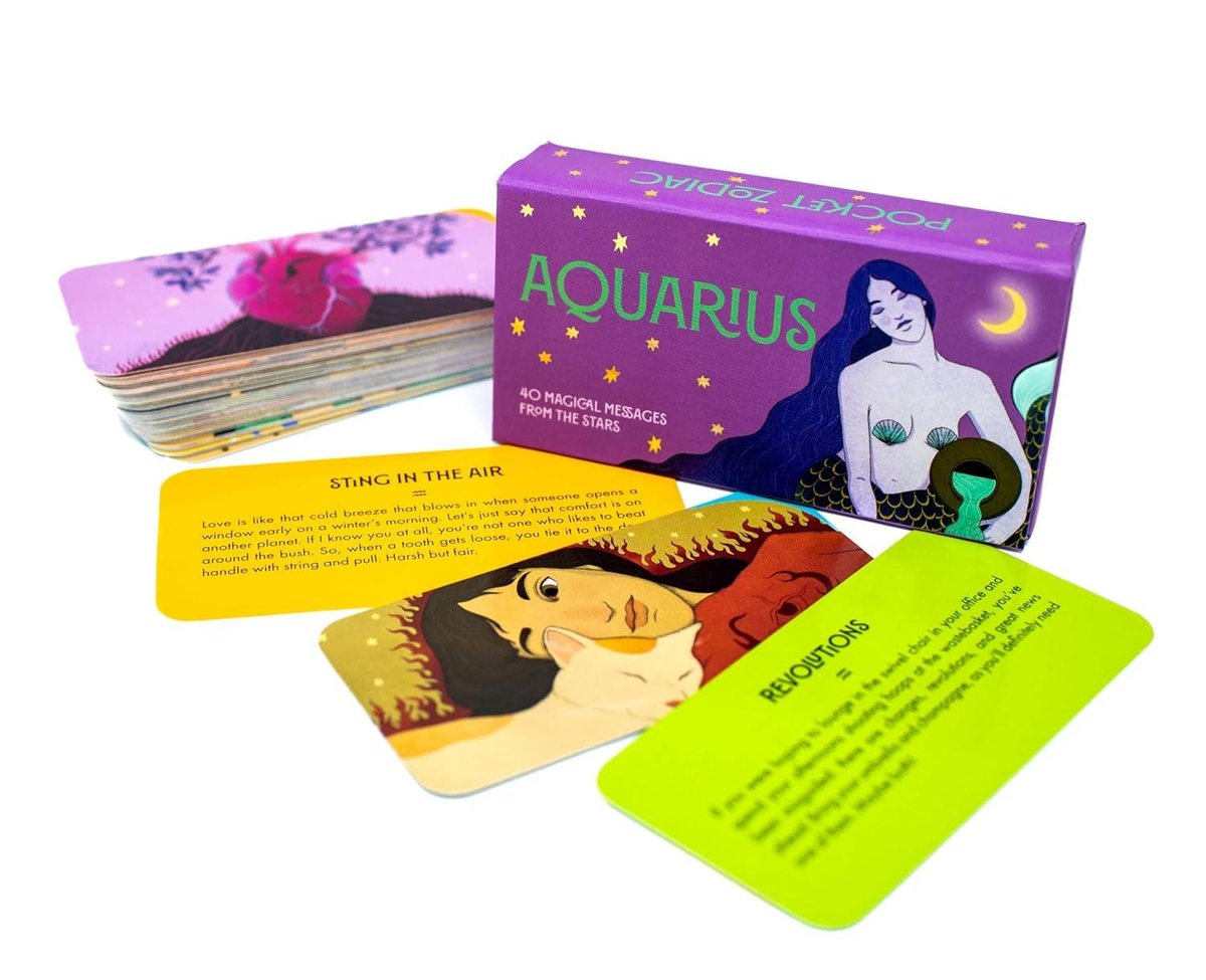 Aquarius Pocket Zodiac Cards: 40 Magical Messages from the Stars (Pocket Zodiac Cards)