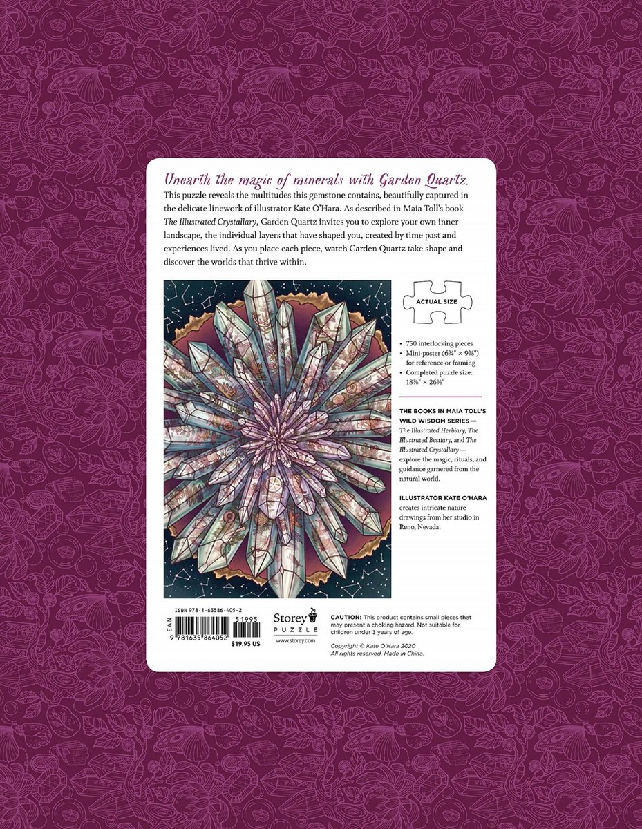 The Illustrated Crystallary Puzzle: Garden Quartz (750 Pieces)