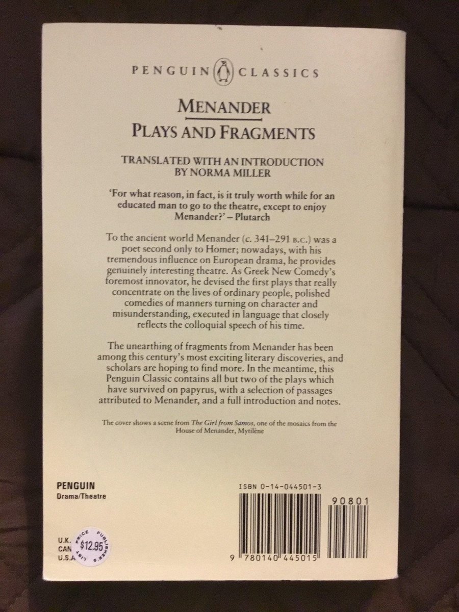 Plays and Fragments (Penguin Classics)