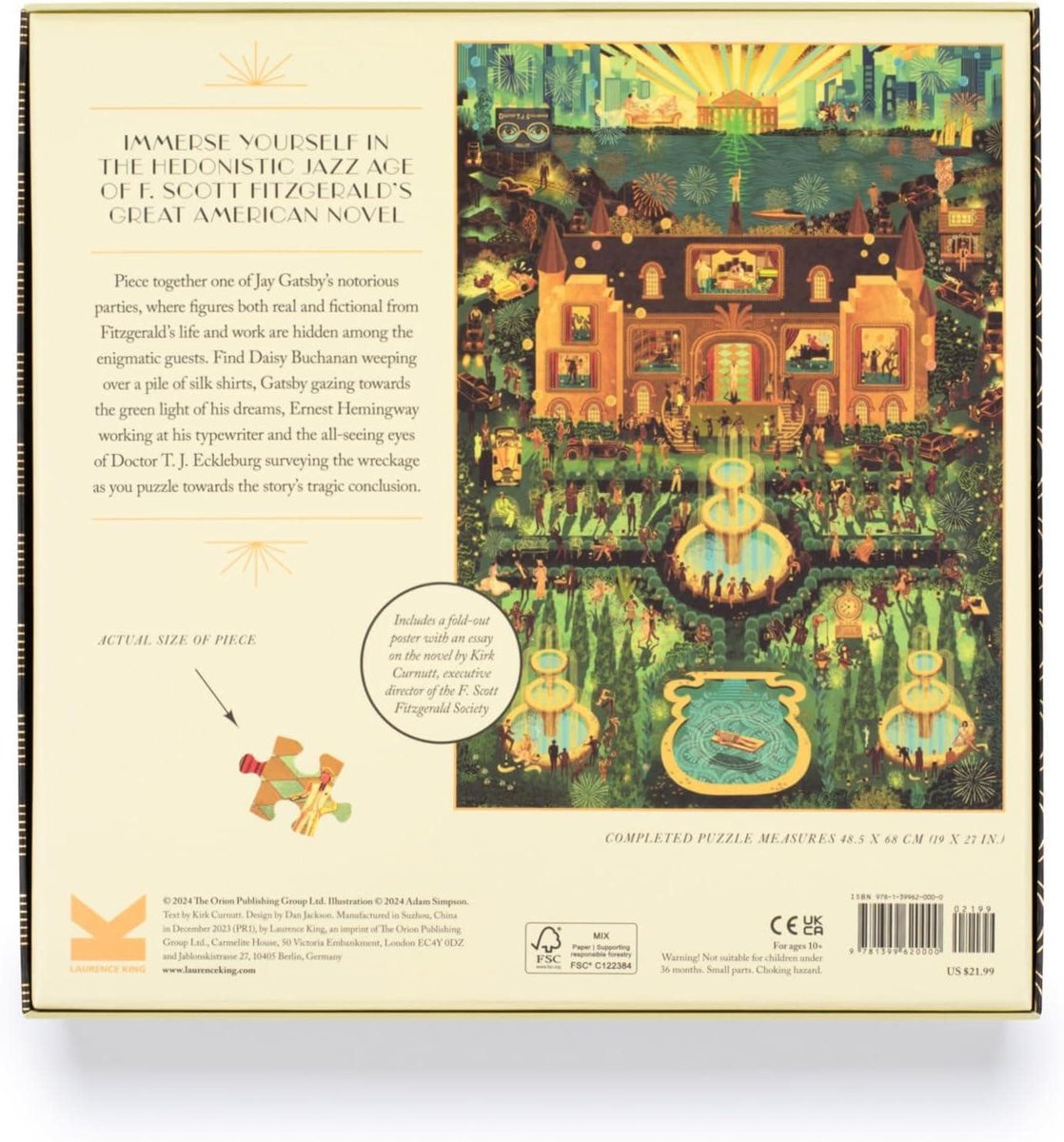 The World of the Great Gatsby 1000 Piece Puzzle: A Jigsaw by Adam Simpson
