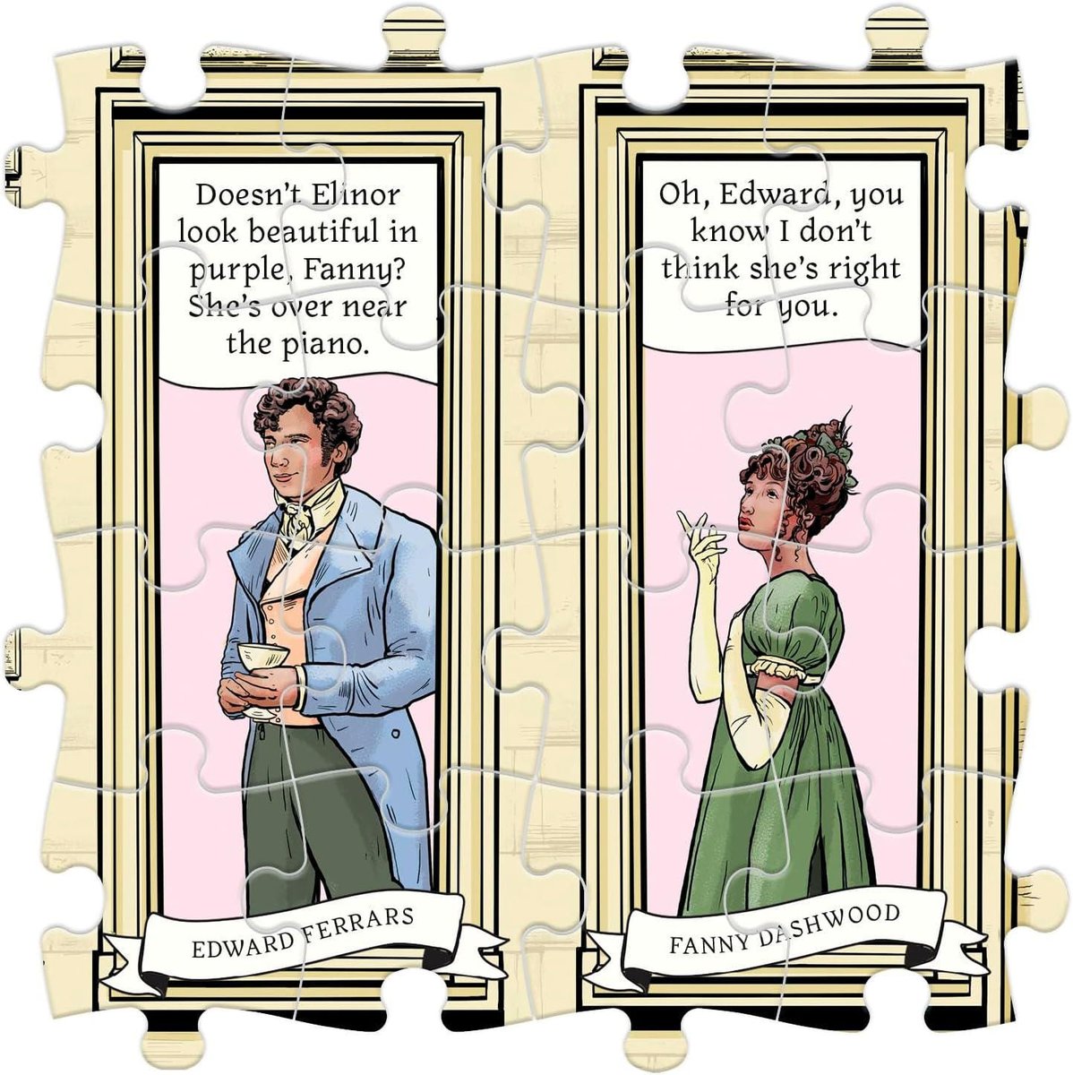 The World of Jane Austen: A Conversation Puzzle 500-Piece Puzzle Jigsaw Puzzle for Adults