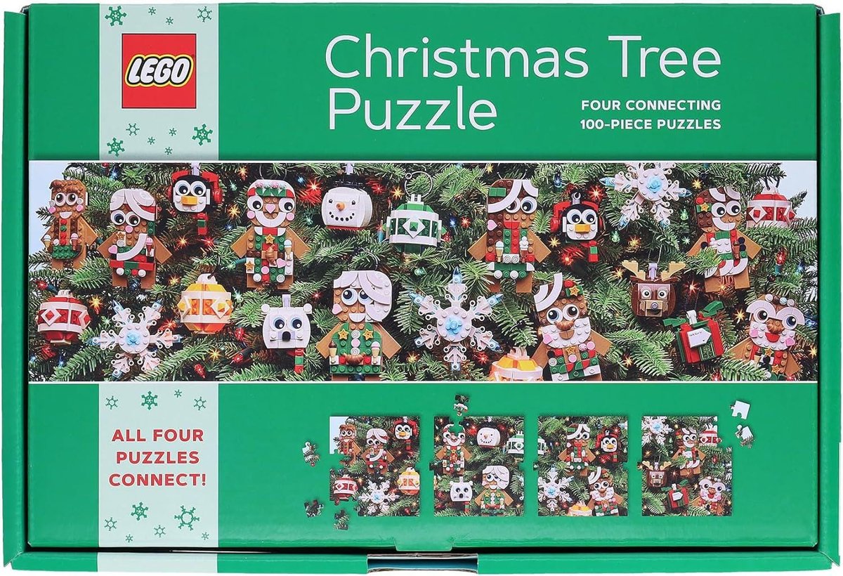 Lego Christmas Tree Puzzle: Four Connecting 100-Piece Puzzles (Lego)