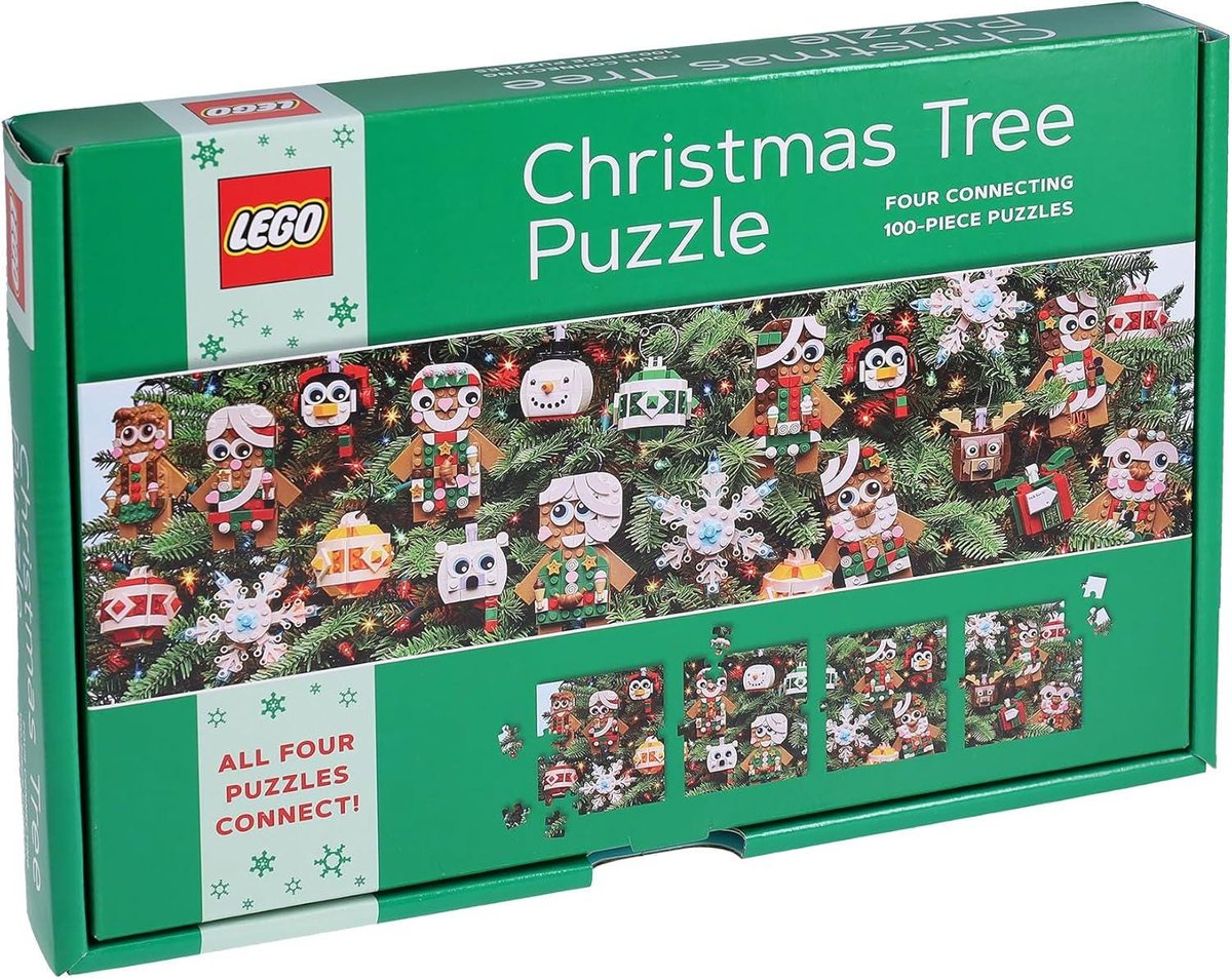 Lego Christmas Tree Puzzle: Four Connecting 100-Piece Puzzles (Lego)