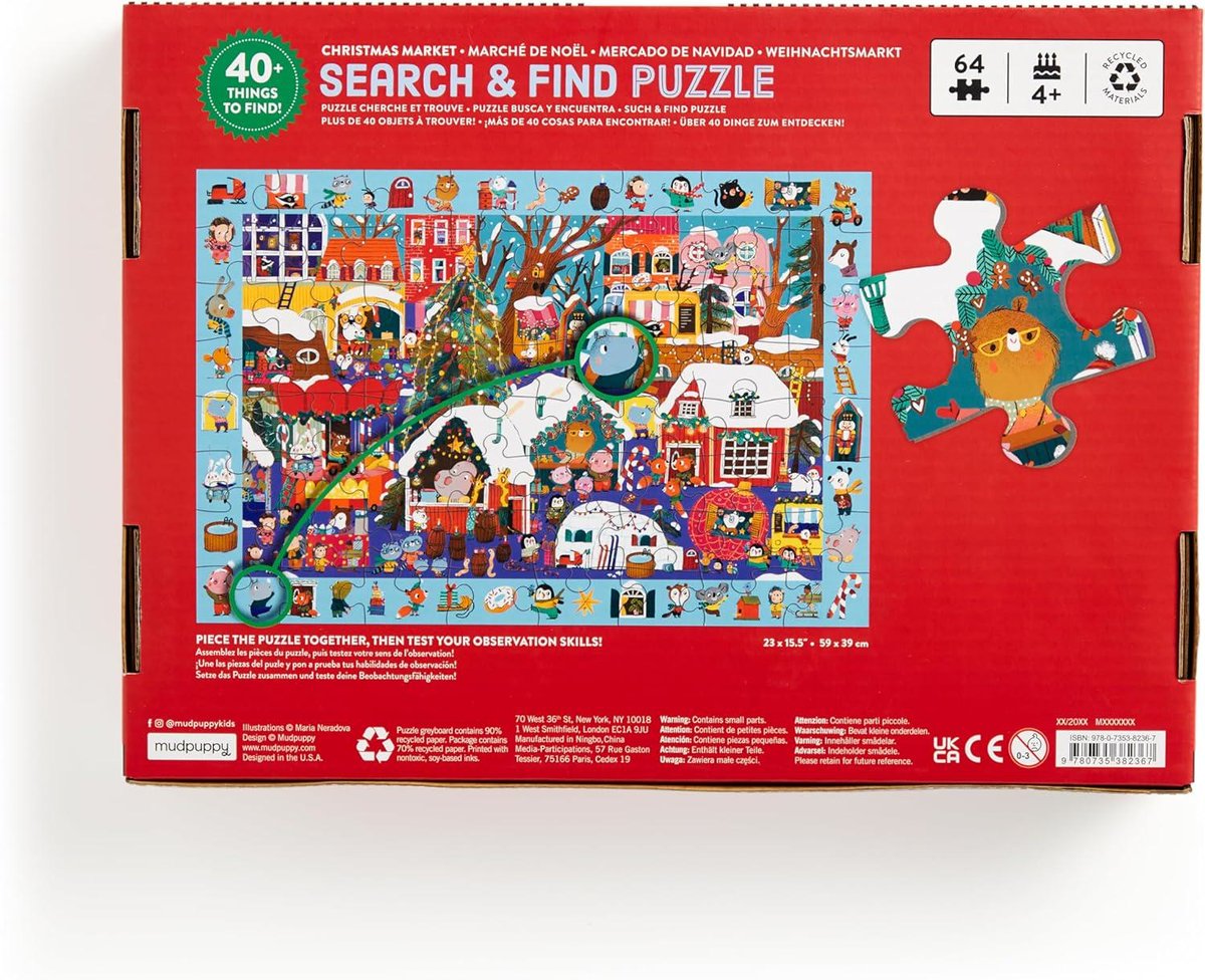 Christmas Market 64 Piece Search & Find Puzzle