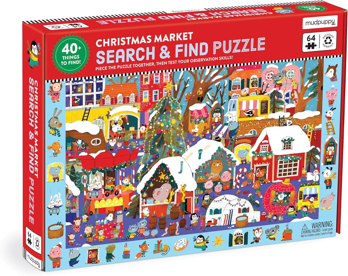 Christmas Market 64 Piece Search & Find Puzzle
