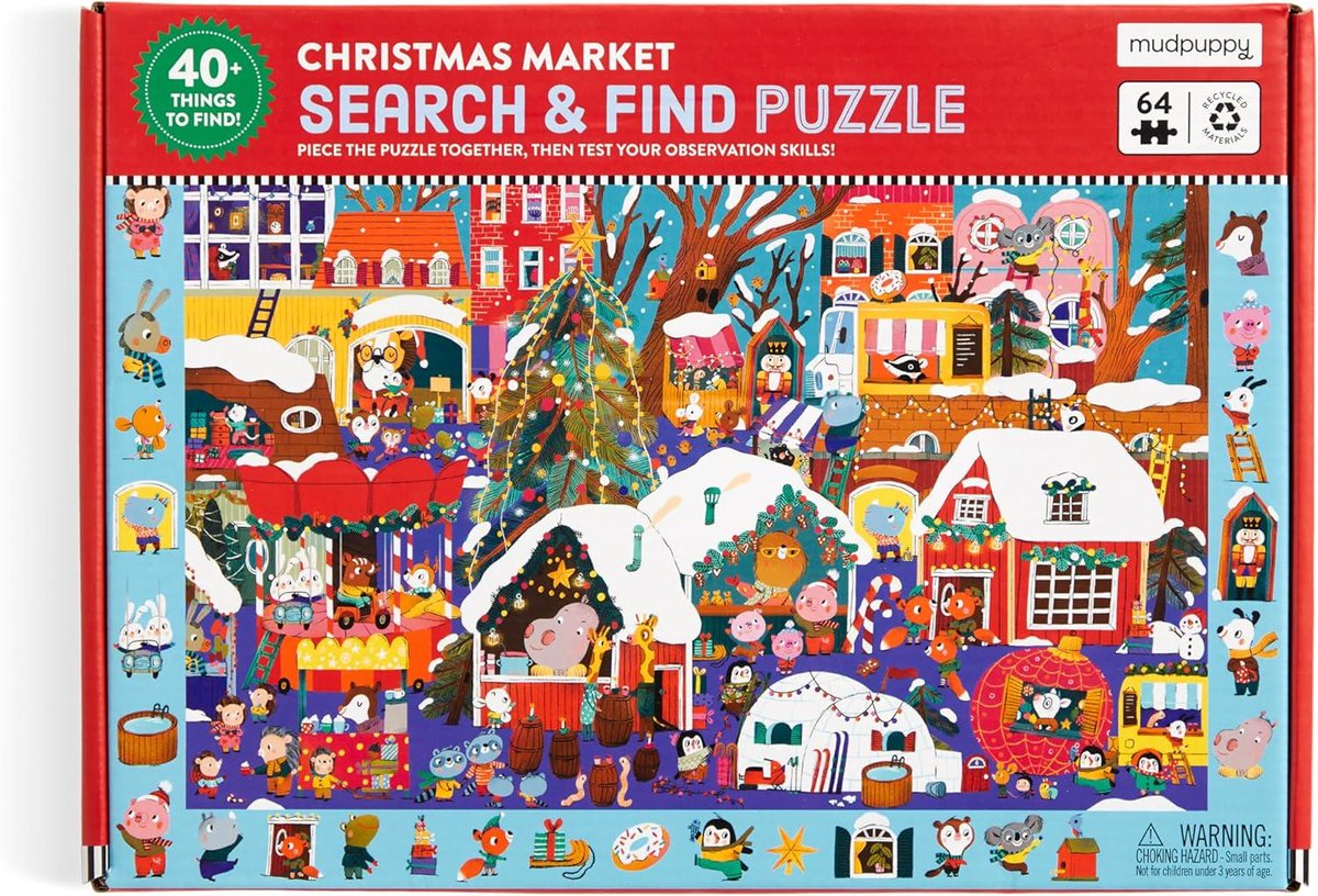 Christmas Market 64 Piece Search & Find Puzzle