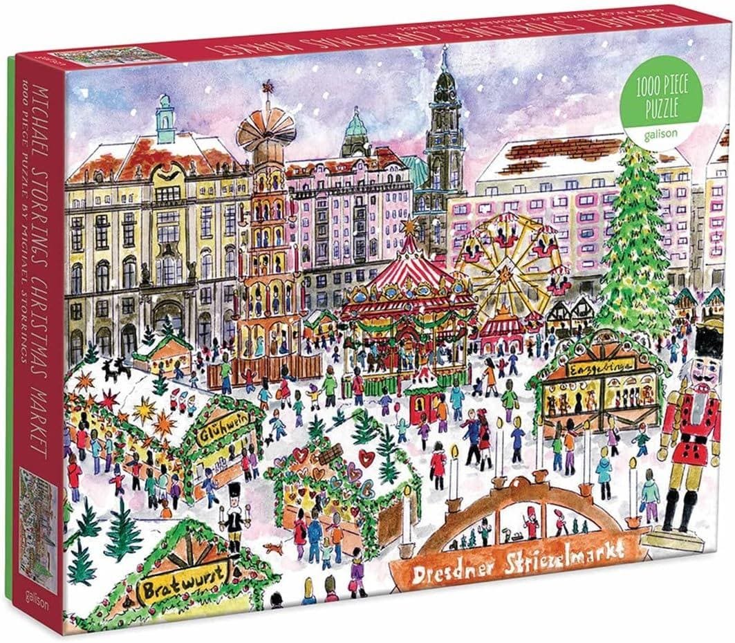 Michael Storrings Christmas Market in Dresden 1000 Piece Puzzle