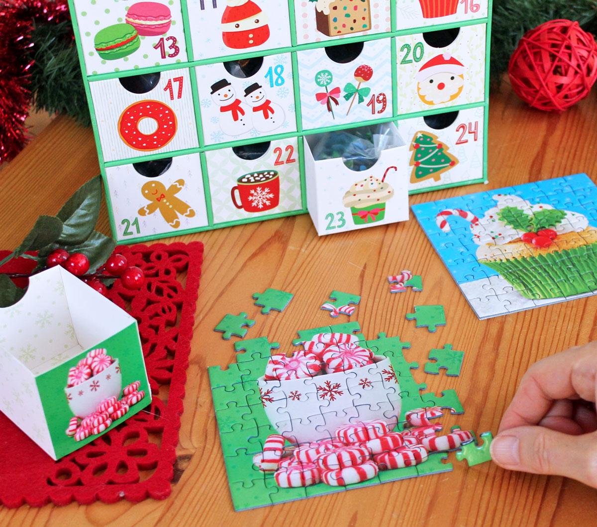 Sweet Christmas Advent Calendar Puzzle Set