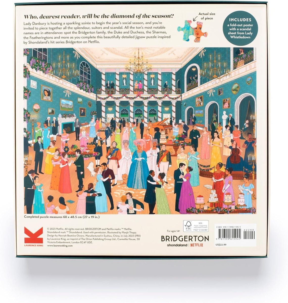 The World of Bridgerton 1000 Piece Puzzle: A 1000-Piece Jigsaw Puzzle with Over 30 Characters to Spot