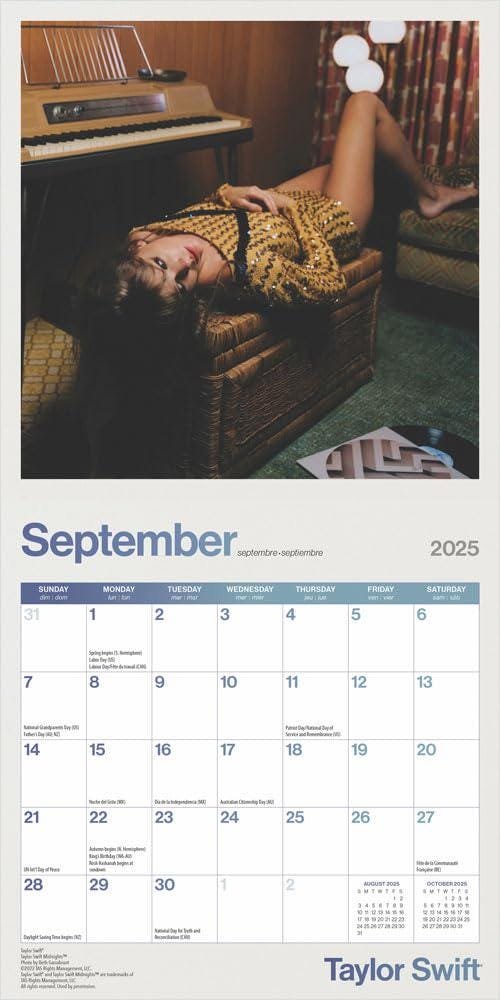 Taylor Swift Official 2025 7 X 14 Inch Monthly Mini Wall Calendar Browntrout Music Pop Singer Songwriter Celebrity
