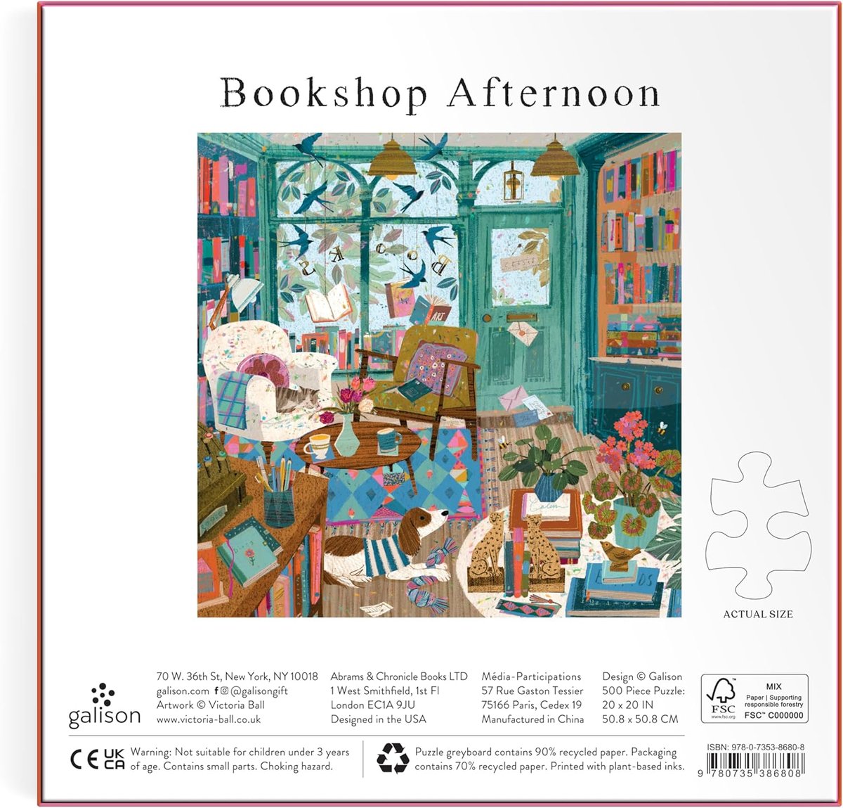  Bookshop Afternoon 500 Piece Foil Puzzle