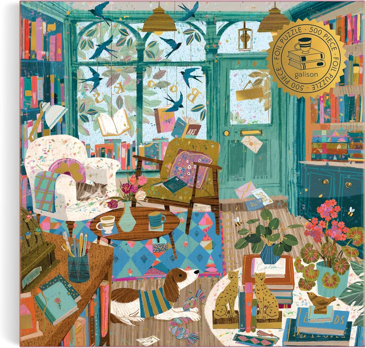  Bookshop Afternoon 500 Piece Foil Puzzle