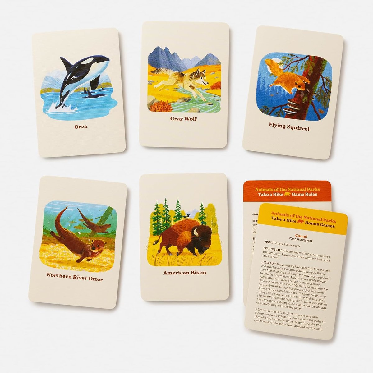  Animals of the National Parks Take a Hike: A 3-In-1 Card Deck
