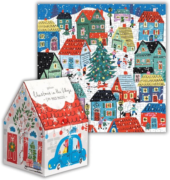 Christmas in the Village 500 Piece House Puzzle