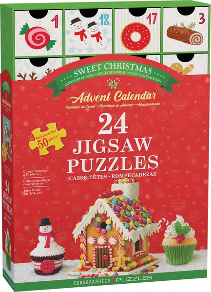 Sweet Christmas Advent Calendar Puzzle Set