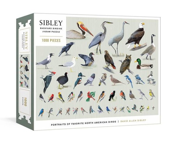 Sibley Backyard Birding Puzzle 1000 Piece Jigsaw Puzzle with Portraits of Favorite North American Birds Jigsaw Puzzles Adults Sibley Birds