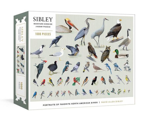 Sibley Backyard Birding Puzzle: 1000-Piece Jigsaw Puzzle with Portraits of Favorite North American Birds Jigsaw Puzzles for Adults