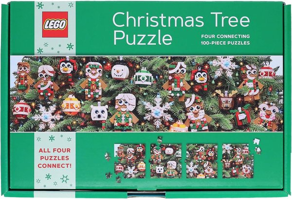 Lego Christmas Tree Puzzle: Four Connecting 100-Piece Puzzles (Lego)