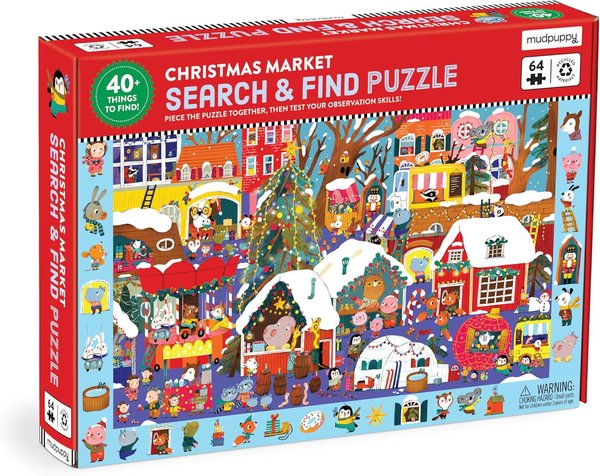 Christmas Market 64 Piece Search & Find Puzzle
