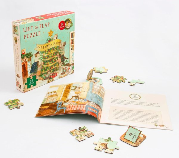 Cat Family Christmas Lift-The-Flap Puzzle: Count Down to Christmas 12 Flaps 76 Pieces (The Cat Family #2)
