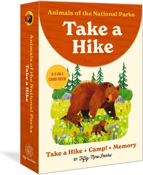  Animals of the National Parks Take a Hike: A 3-In-1 Card Deck