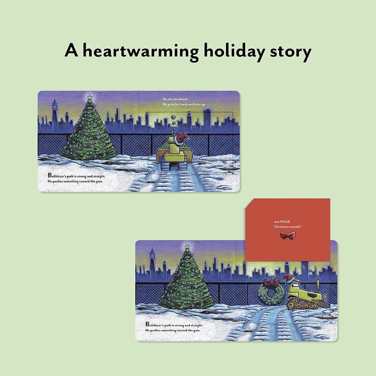 Construction Site, Merry and Bright: A Christmas Lift-The-Flap Book