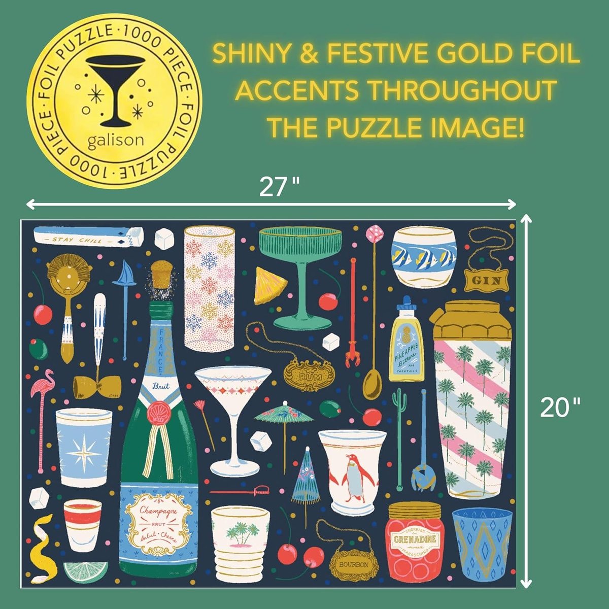 Merry Mixer 1000 Piece Foil Puzzle