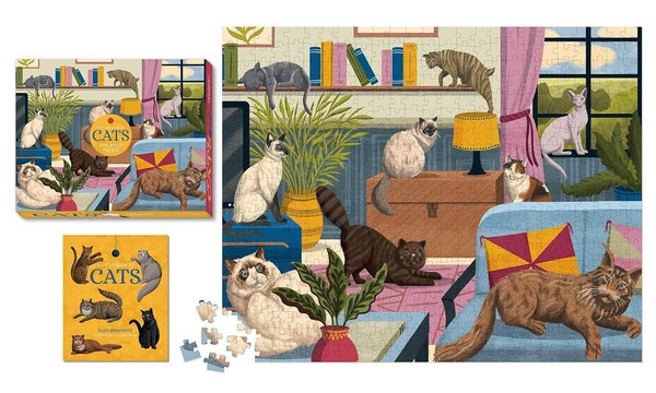For the Love of Cats 500-Piece Puzzle (This Is a Book for People Who Love)
